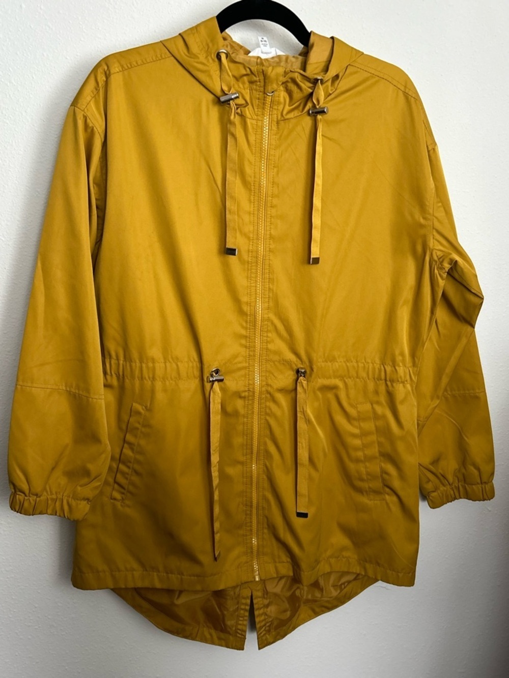 Time and Tru Mustard Yellow Rain Coat
